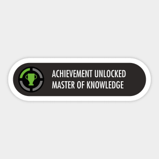 Achievement Unlocked Master of knowledge Sticker